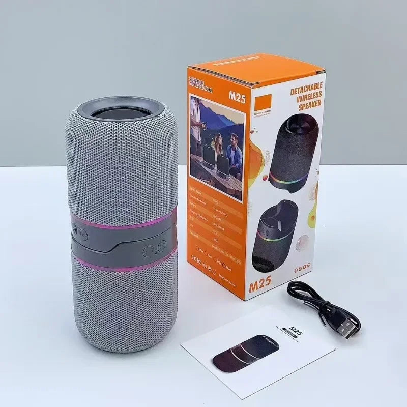 2-in-1 Magnetic Speaker Wireless Bluetooth Speaker Dazzling Split Subwoofer Wireless Bluetooth Audio RGB (EDP-3580)